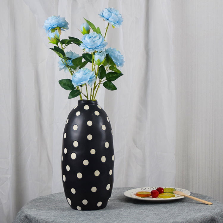 Black matte ceramic vase - photo 1