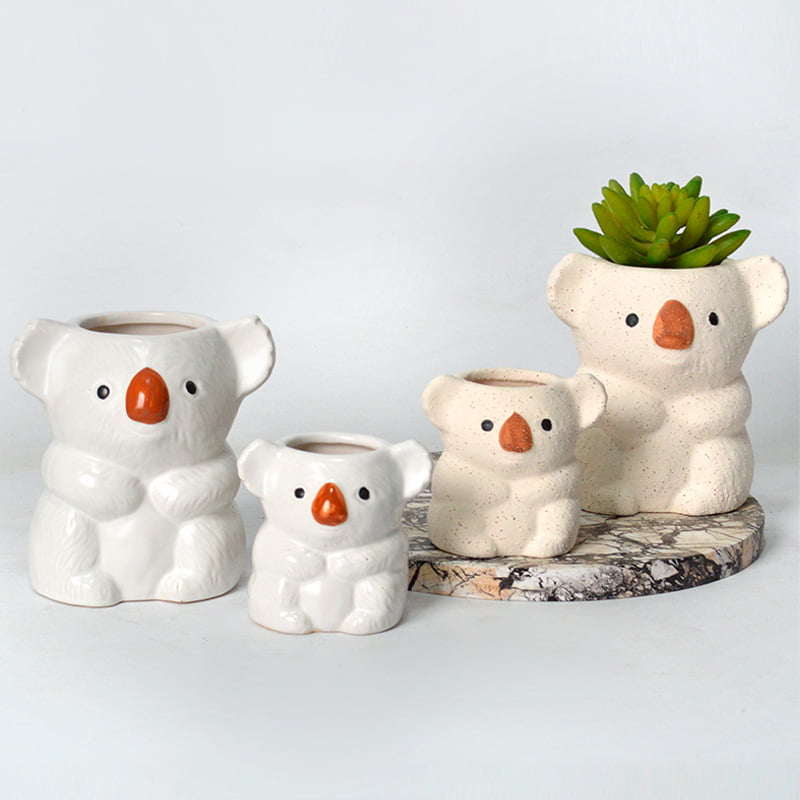 Creative koala animal ceramic flower pots - photo 1