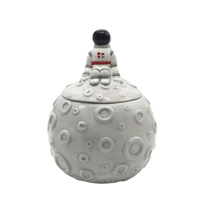 3d astronaut ceramic cookie jar