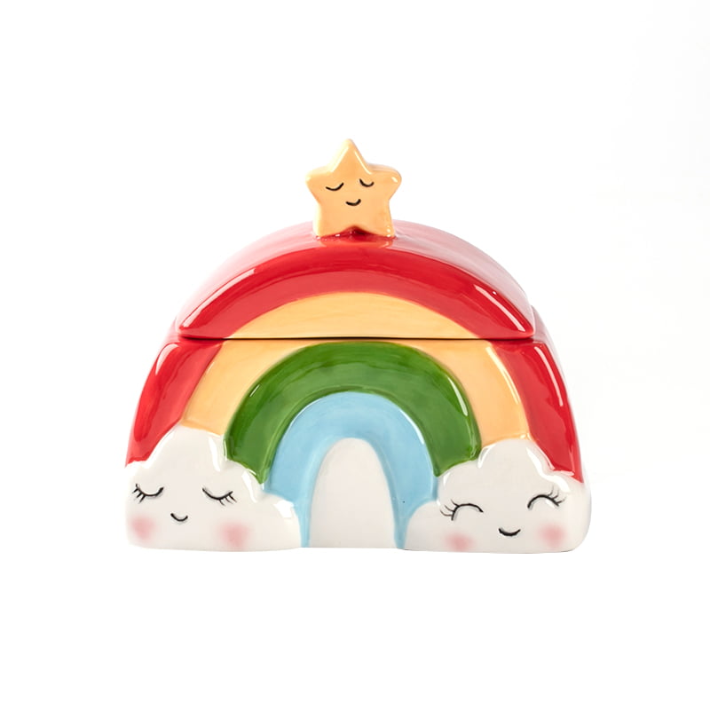Rainbow design ceramic jar - photo 1