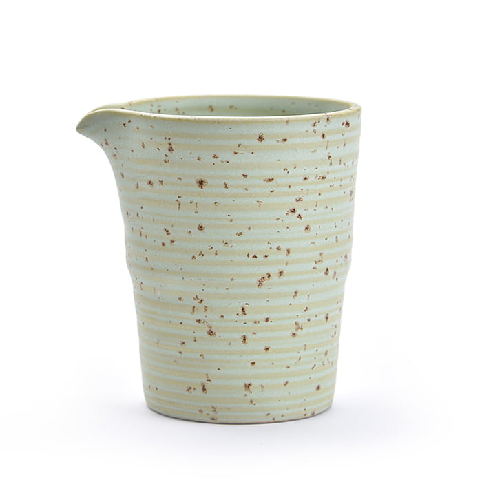 Matte speckle ceramic candle jar with spout - photo 1
