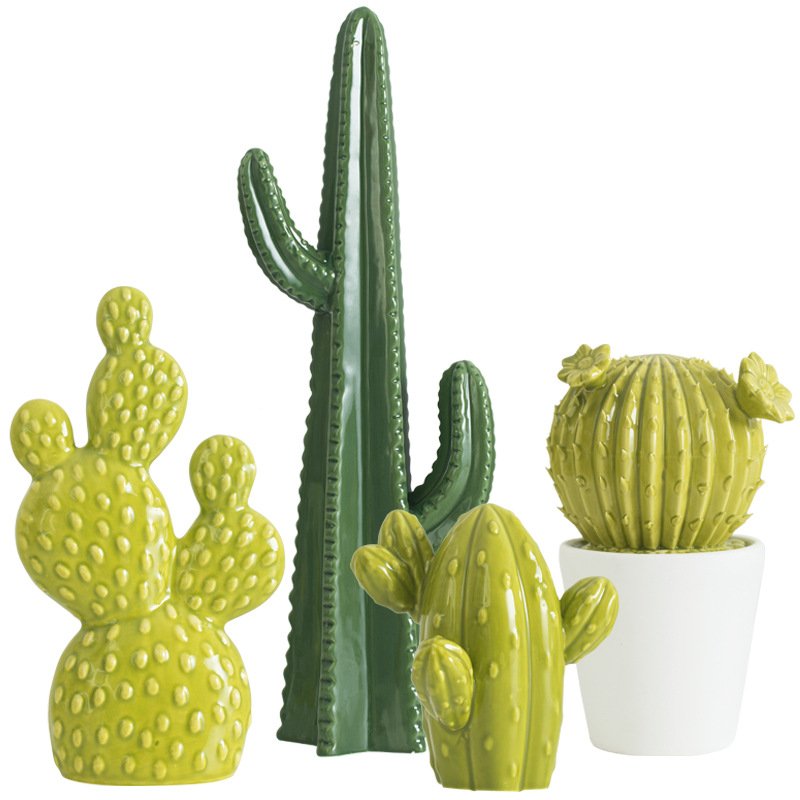 Ceramic cactus figures
