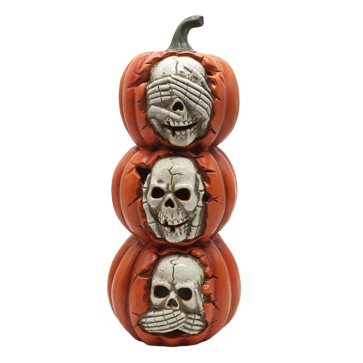 Large halloween ceramic pumpkin lamp