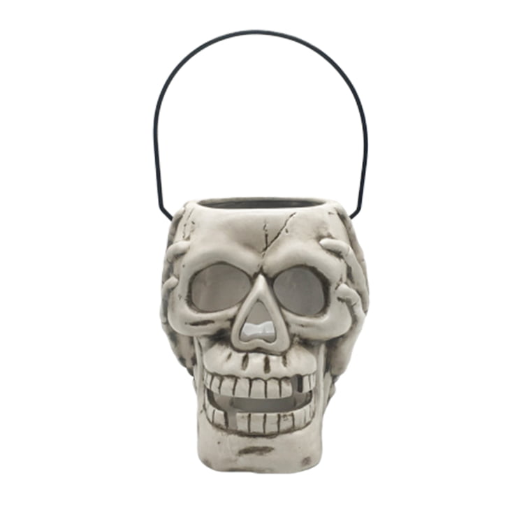 White halloween ceramic lantern