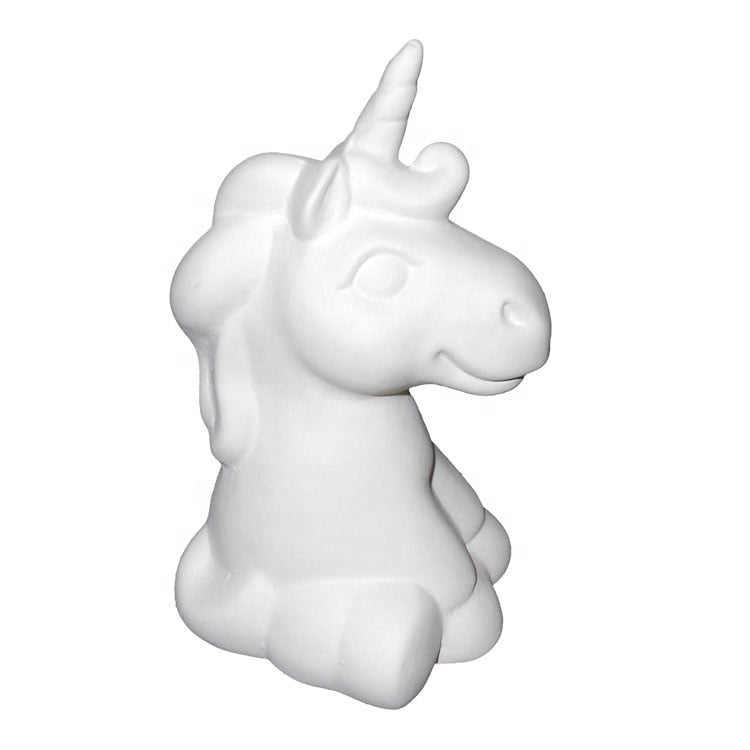 Ceramic bisque unpainted unicorn figure
