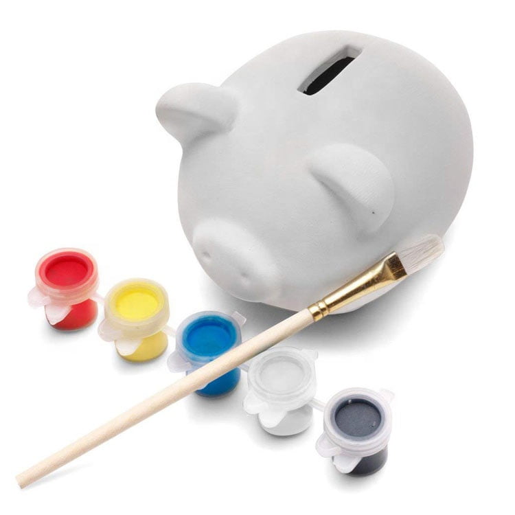 Ceramic bisque piggy bank kits