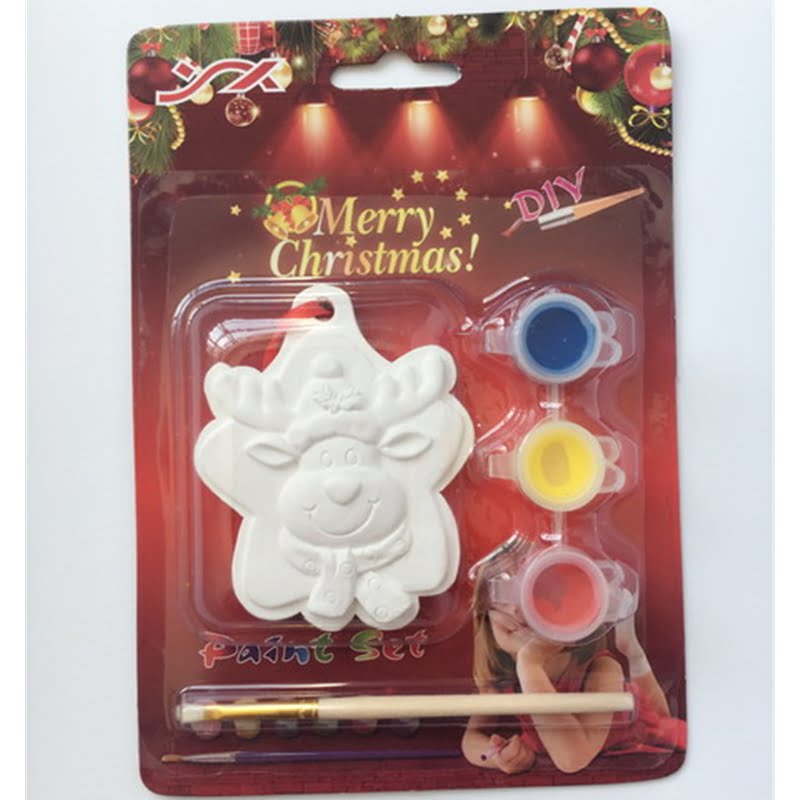 Ceramic bisque christmas hanging ornament