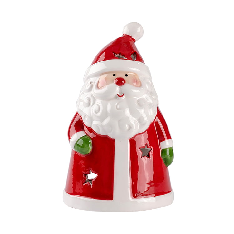 Ceramic santa candle holder